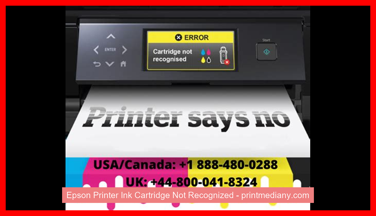 Epson Printer Ink Cartridge Not Recognized