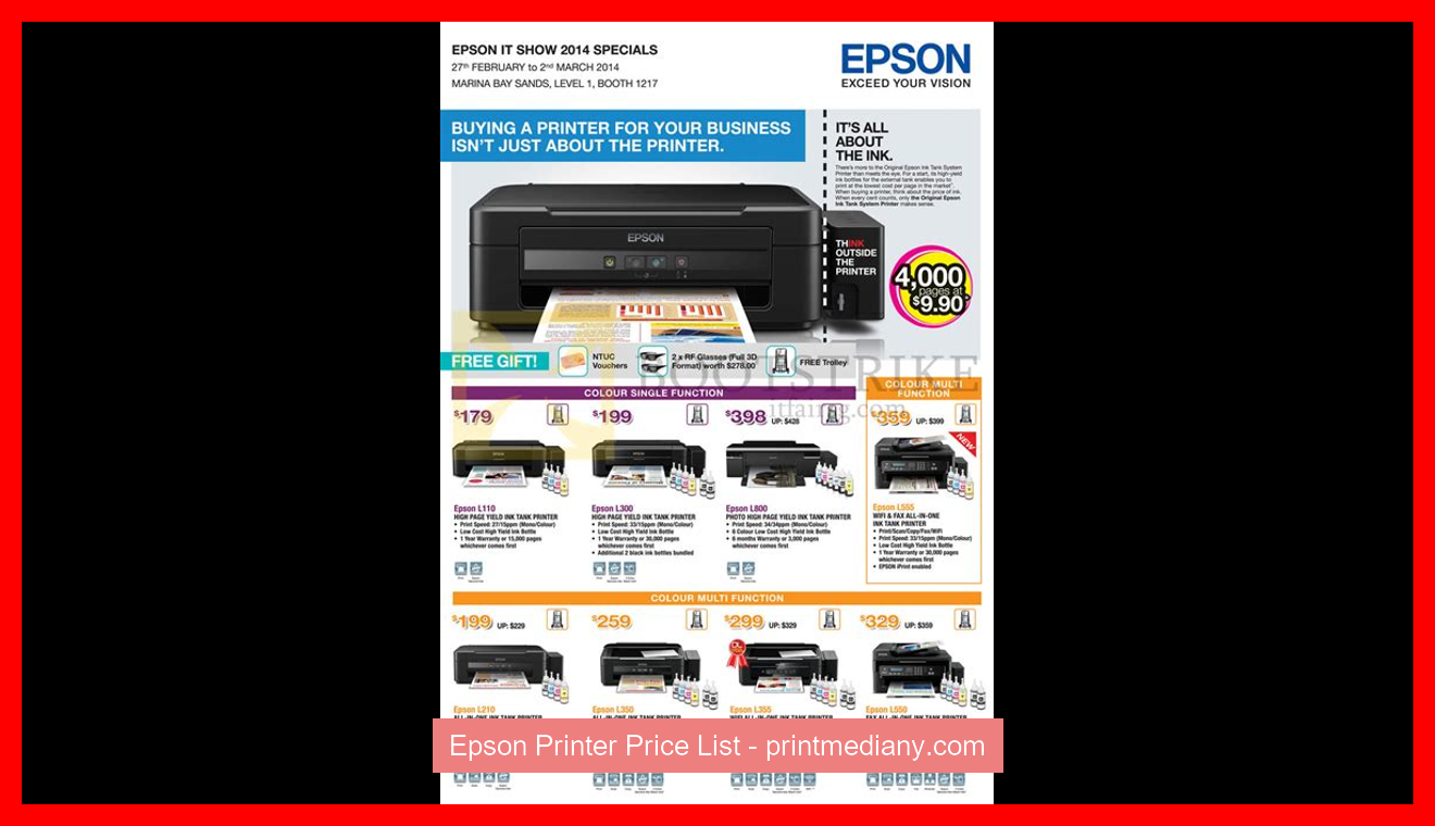 Epson Printer Price List