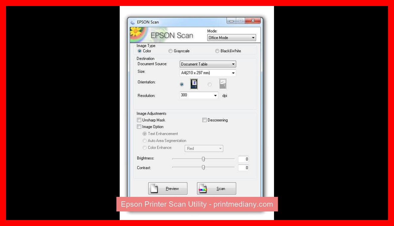 Epson Printer Scan Utility