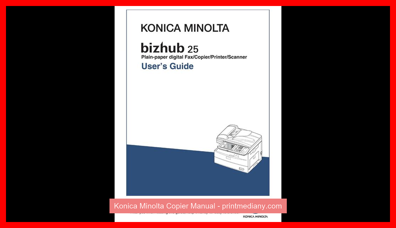 Konica Minolta Copier Manual
