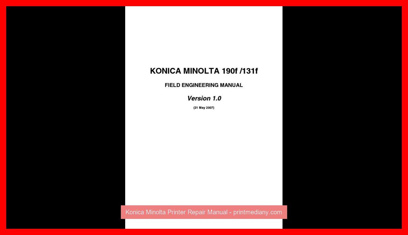 Konica Minolta Printer Repair Manual