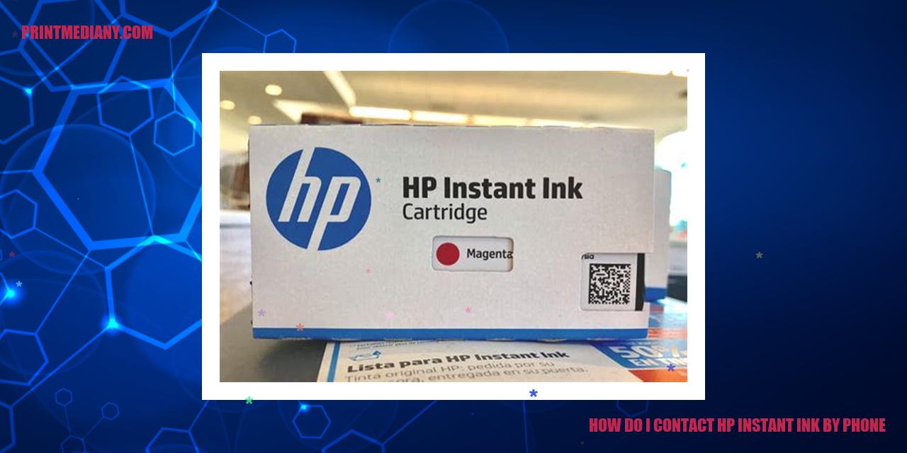 how do i contact hp instant ink by phone