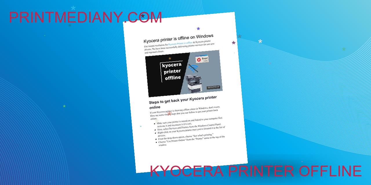 Kyocera Printer Offline
