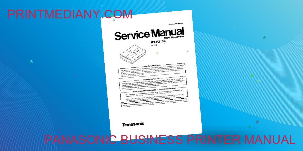 Panasonic business printer manual