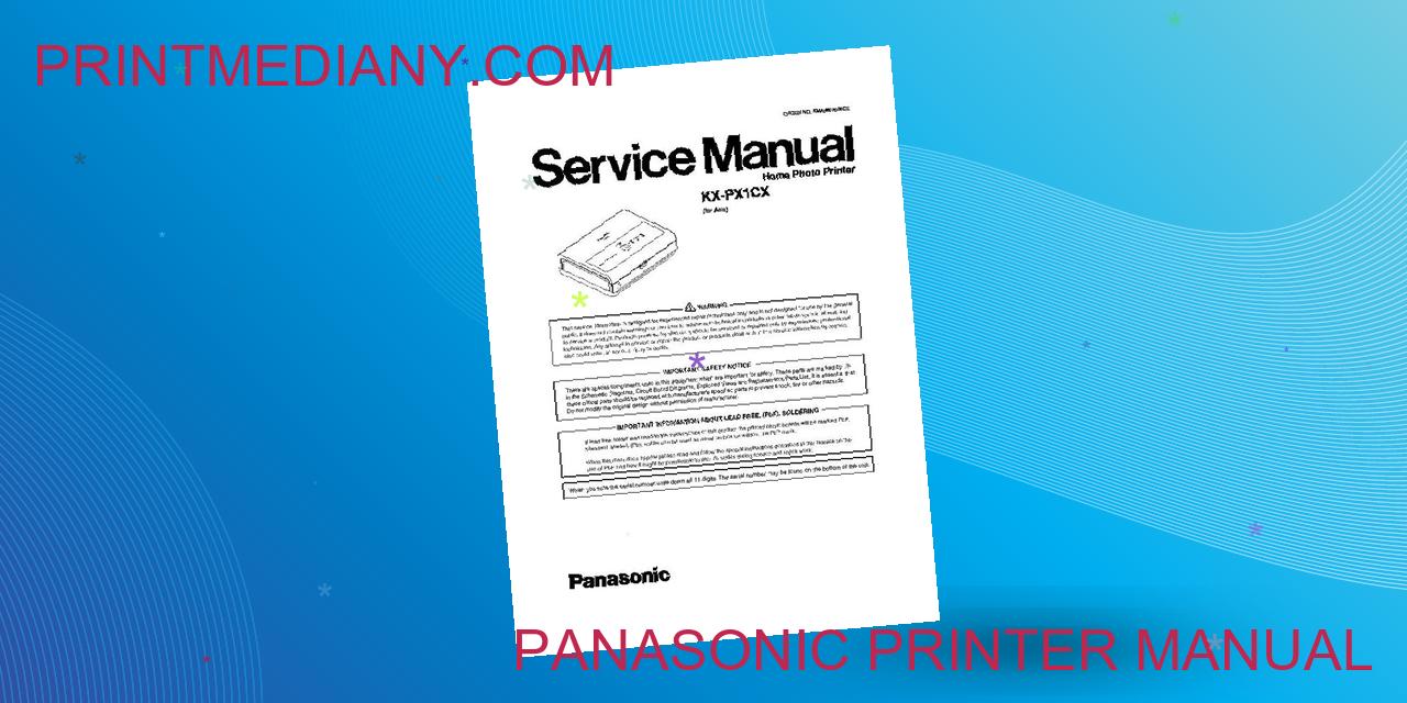 Panasonic printer manual